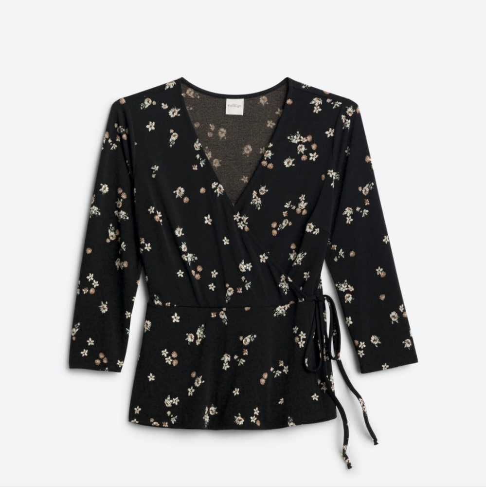 Nwot Kaileigh Elliana Side Tie Peplum Knit Top